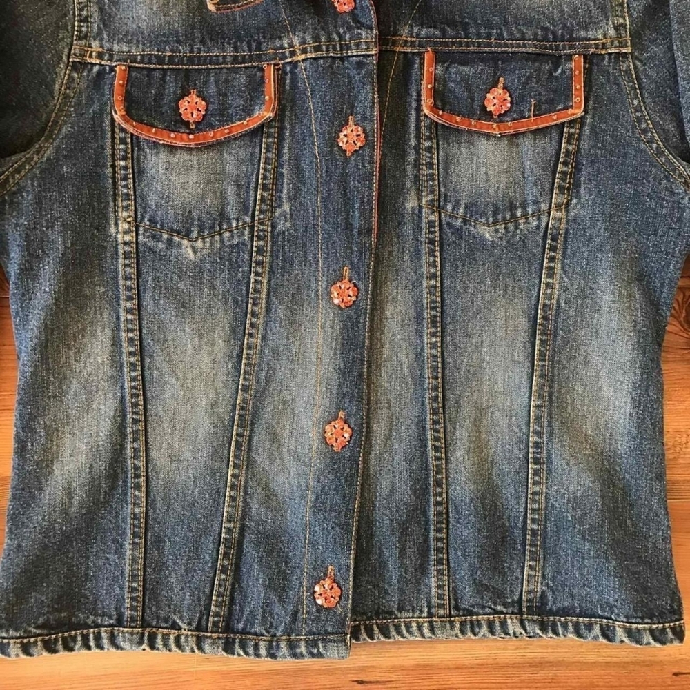 Daniel K Jean Button Down Jacket With Corral Tone… - image 4